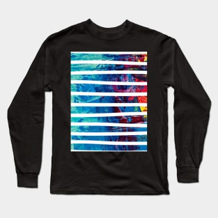 Colorful abstract pattern - line art graphic design Long Sleeve T-Shirt